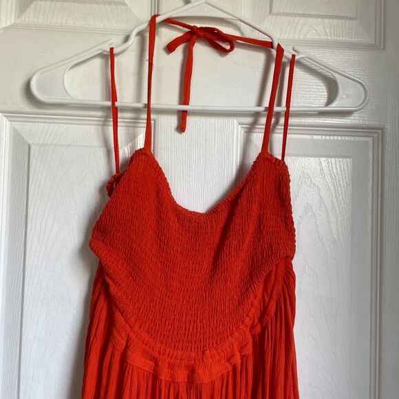 Free People Endless Summer Extratropical Maxi Dress Size Small Orange - Picture 13 of 13